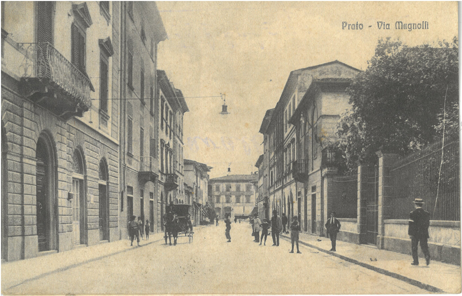Cartolina fronte - Prato, Via Magnolfi